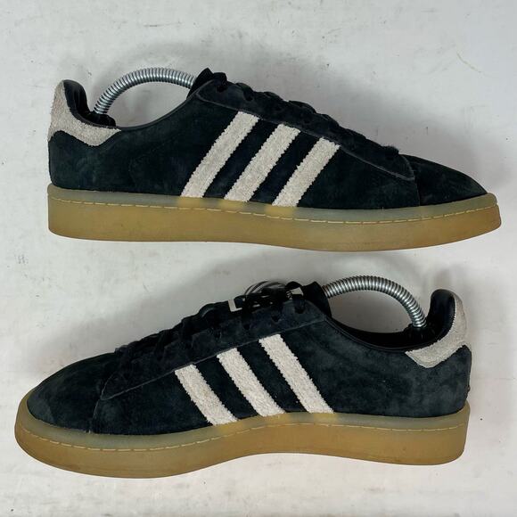 Adidas Campus Low Black Suede Gum Sole Womens Size 6 - Picture 9 of 9